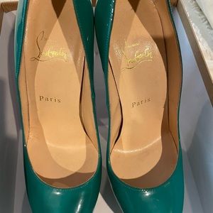 AUTHENTIC LOUBOUTIN BIANCA 140mm HEELS IN JADE